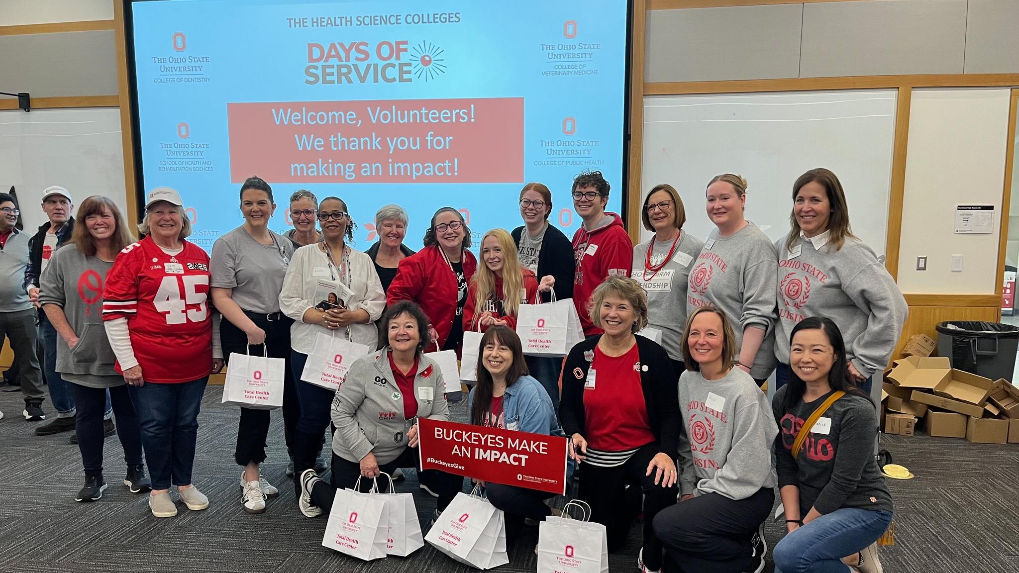 dozens of Buckeye volunteers at the Total Health Care Center